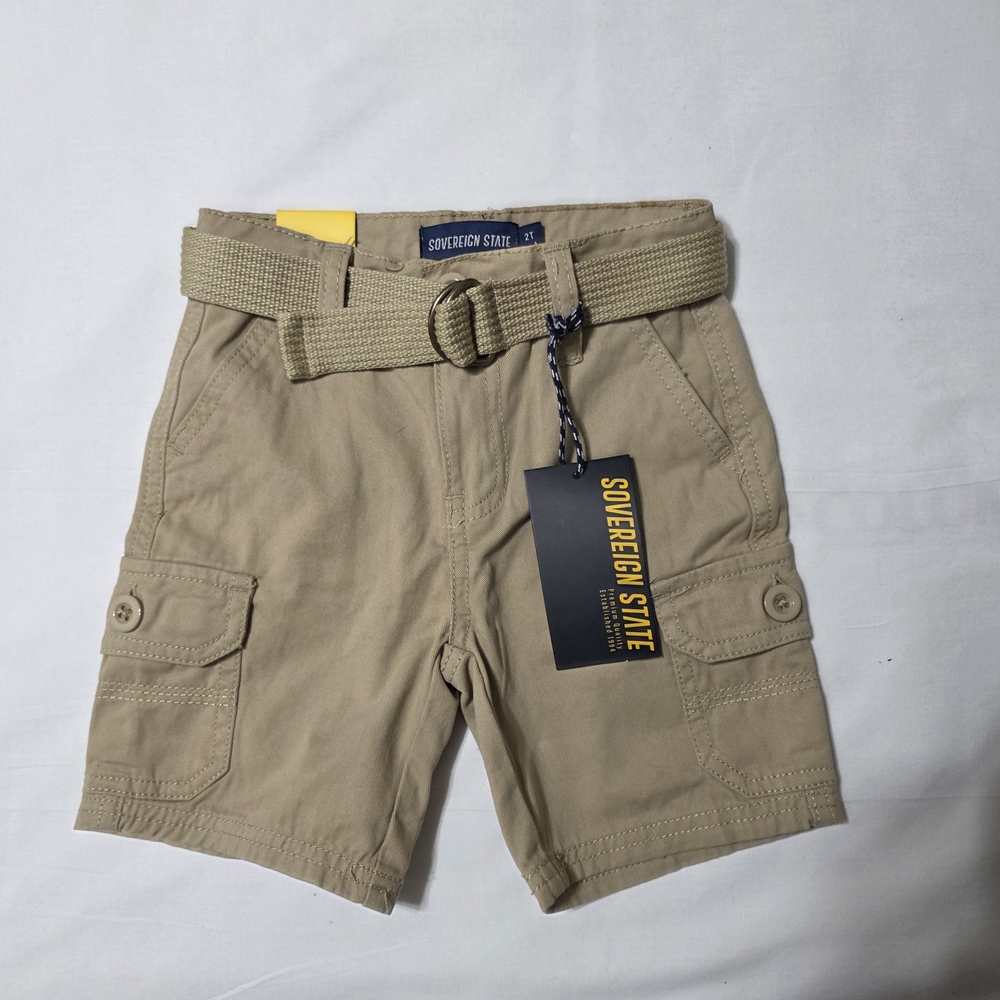 Kids Tan Cargo Shorts